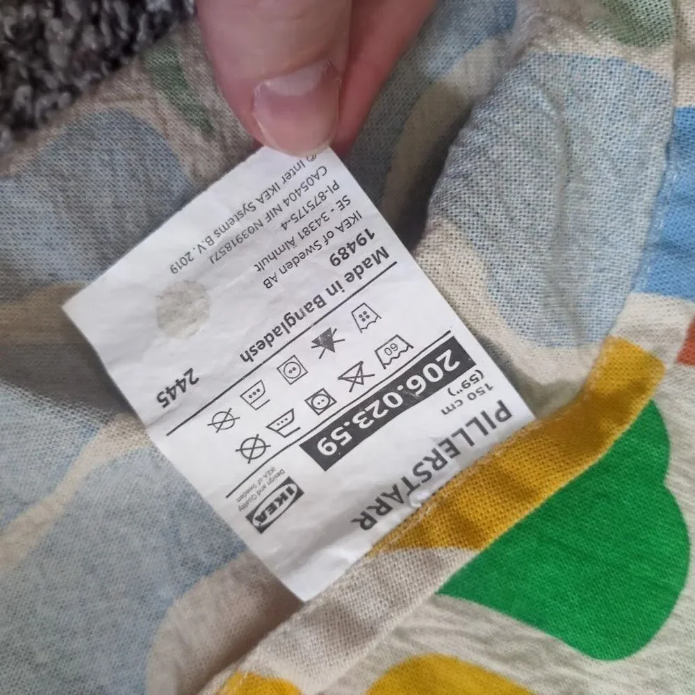 IKEA Pillerstarr Round 59” (150cm) Table Cloth Spread 100% Cotton Natural Fabric